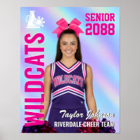 Senior Cheer Team Cheerleader Photo Iridescent