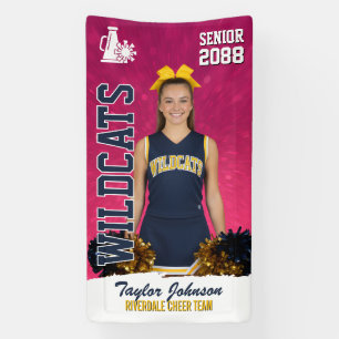 Senior Cheer Team Custom Sports Cheerleading Photo Banner