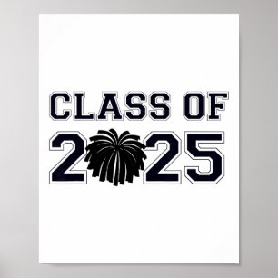 Senior Cheerleader Cheer Cl Of 2025 Graduation Gra Poster