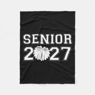 Senior cheerleader cheer class of 2027 graduation fleece blanket