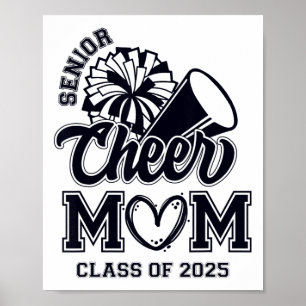 Senior Cheerleader Mom Cheer Cl Of 2025 Graduation Poster