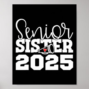 Senior Cheerleader Sister Cheer Cl Of 2025 Graduat Poster