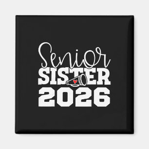 Senior Cheerleader Sister Cheer Cl Of 2026 Graduat Magnet