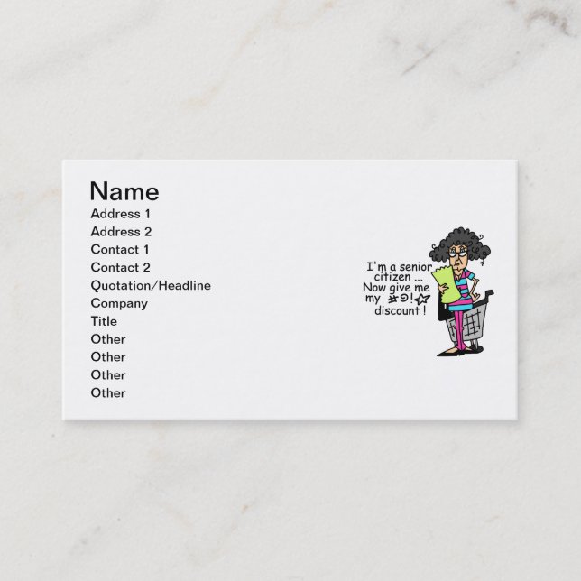 Senior Citizen Discount (Front)