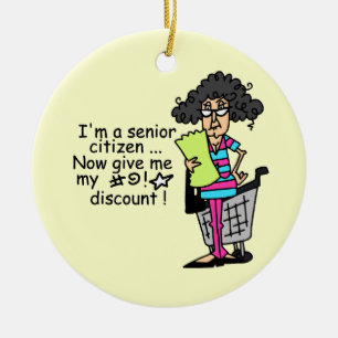 Senior Citizen Discount Ceramic Tree Decoration