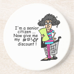 Senior Citizen Discount Coaster