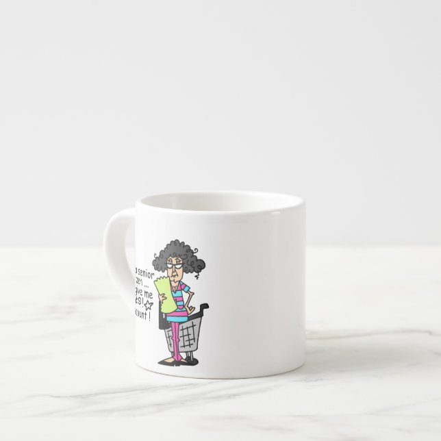 Senior Citizen Discount Espresso Cup (Front Left)