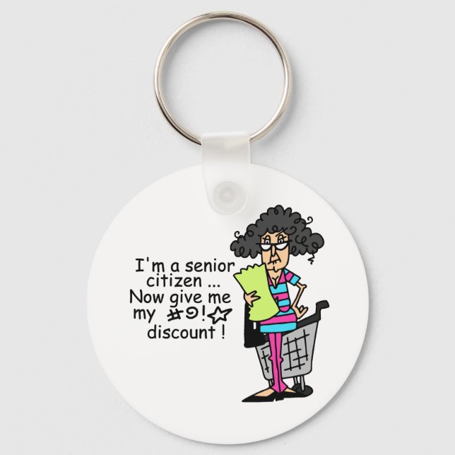 Senior Citizen Discount Key Ring (Front)
