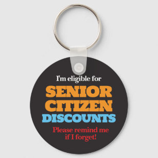 Senior Citizen Discount Moments Key Ring