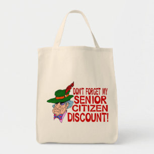 Senior Citizen Discount Tote Bag