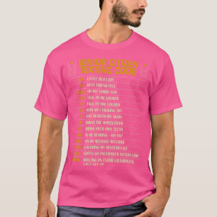 Senior Citizen Texting Code Cool Funny Old People T-Shirt