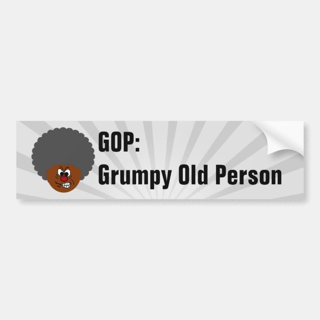 Senior Citizen Voters Vote GOP: Grumpy Old People Bumper Sticker (Front)