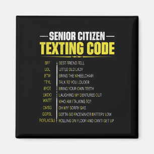 Senior Citizen's Texting Code Fathers Day For Gran Magnet