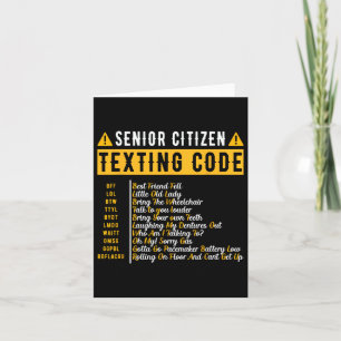Senior Citizen's Texting Code Vintage Grandpa Gift Card