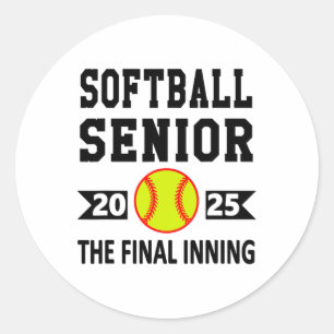Senior Cl Of 2025 Softll Senior Night Graduation P Classic Round Sticker