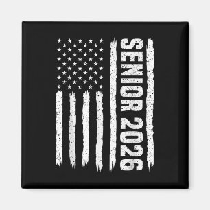 Senior Cl Of 2026 American Usa Flag Back To School Magnet
