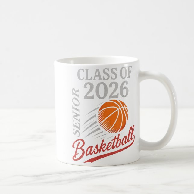Senior Cl Of 2026 - Basketball Team Sports  Coffee Mug (Right)