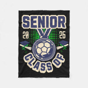 Senior Cl Of 2026 Graduation 2026 School Soccer Pl Fleece Blanket