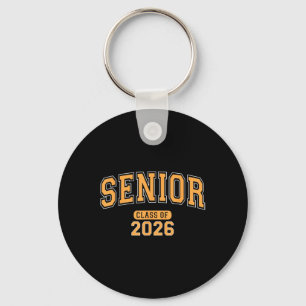 Senior Cl Of 2026 Graduation Arched Orange Letters Key Ring