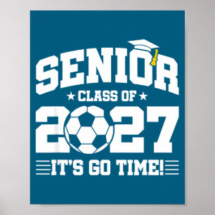 Senior Class 2027 School Soccer Illustration Poster