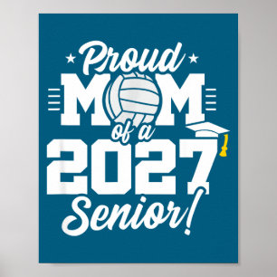 Senior Class 2027 School Volleyball Illustration Poster