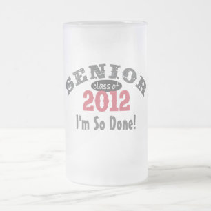 Senior Class of 2012 Frosted Glass Beer Mug