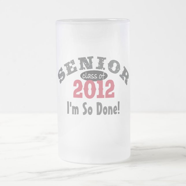 Senior Class of 2012 Frosted Glass Beer Mug (Center)