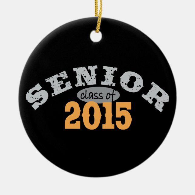 Senior Class of 2015 Ceramic Tree Decoration (Front)