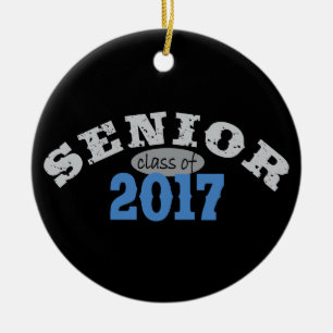 Senior Class of 2017 Blue Ceramic Tree Decoration