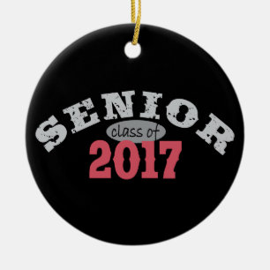 Senior Class of 2017 Red Ceramic Tree Decoration