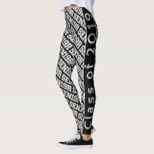 Senior Class of 2019 Text Funny SEN19R Pattern Leggings