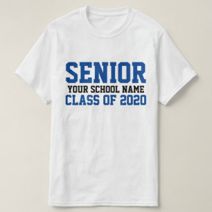 Senior Class of 2020 Blue Custom School Graduation T-Shirt
