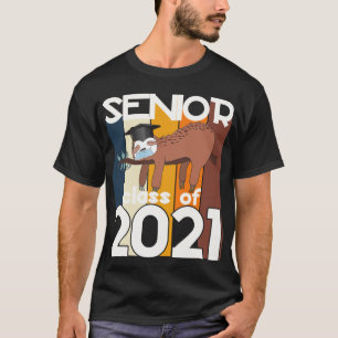Senior Class of 2021 Sloth Quarantine Graduation T-Shirt