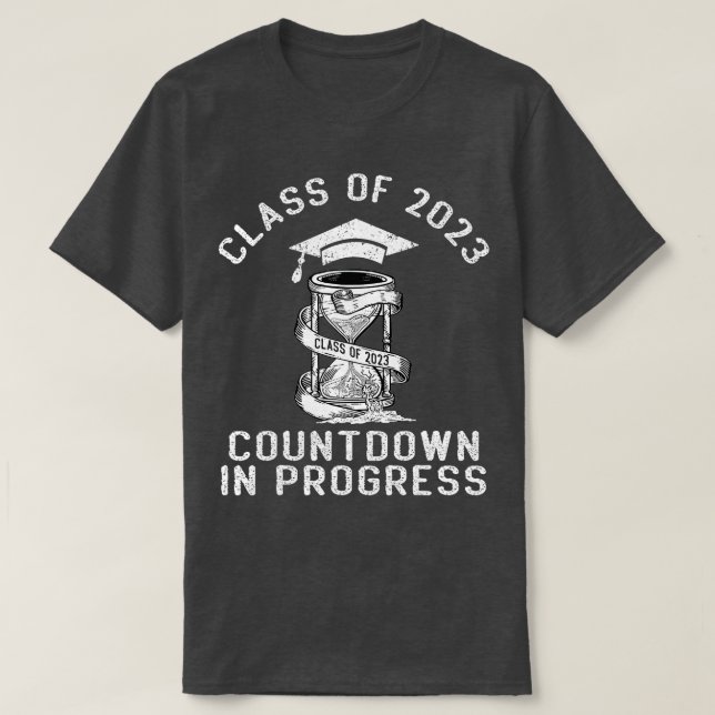 Senior Class Of 2023 Countdown to Graduation Gift  T-Shirt (Design Front)