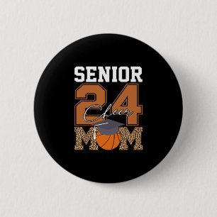 Senior Class Of 2024 Basketball Cheer Mom Graduate 6 Cm Round Badge