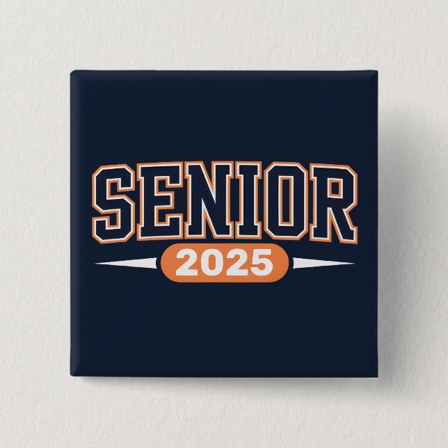 Senior Class of 2025 15 Cm Square Badge (Front)