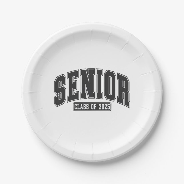 Senior Class of 2025 Class of 2025 Graduation  Paper Plate (Front)