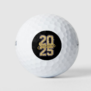 Senior Class Of 2025 Gold Graduation Graduate Golf Balls