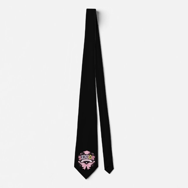 Senior Class Of 2025 Graduation Pink Coquette Bow Tie (Front)
