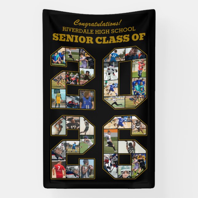 Senior Class of 2026 Congratulations Photo Collage Banner (Vertical)
