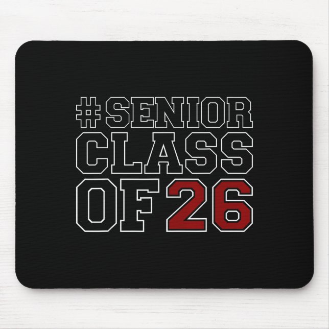 Senior class of 2026 graduate high school mouse mat (Front)