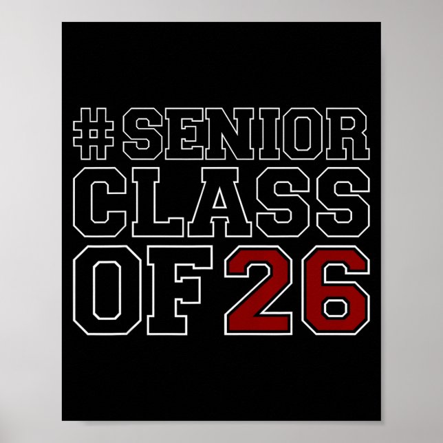 Senior class of 2026 graduate high school poster (Front)