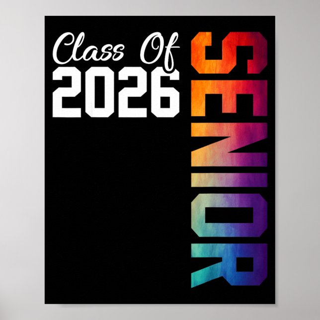 Senior class of 2026 graduate high school poster (Front)