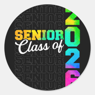 Senior class of 2026 graduate high schoolSenior cl Classic Round Sticker