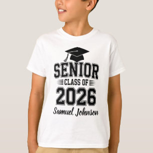 Senior Class Of 2026 Graduation Custom Name T-Shirt