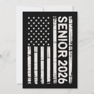 Senior Class Of 2026 Patriotic American USA Flag Announcement