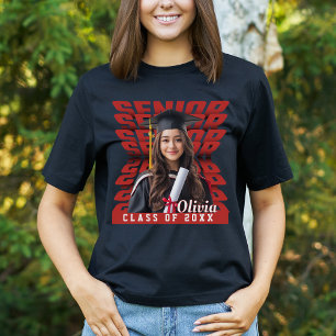 Senior Class of 2026 Personalized Photo & Name  T-Shirt