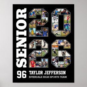 Senior Class of 2026 Sports Team Photo Collage Poster