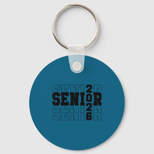 Senior class of 2026 varsity text graduation  key ring (Front)