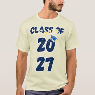 Senior Class of 2027 Graduation Retro Typography T-Shirt